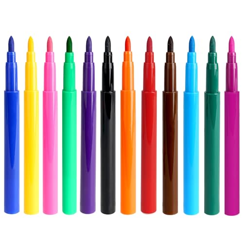 MUEZDUR Filzstift-Set, 12 Stück im Nachfüllpack für Farbsprühstift, Airbrush-Set für Kinder, Airbrush Fun