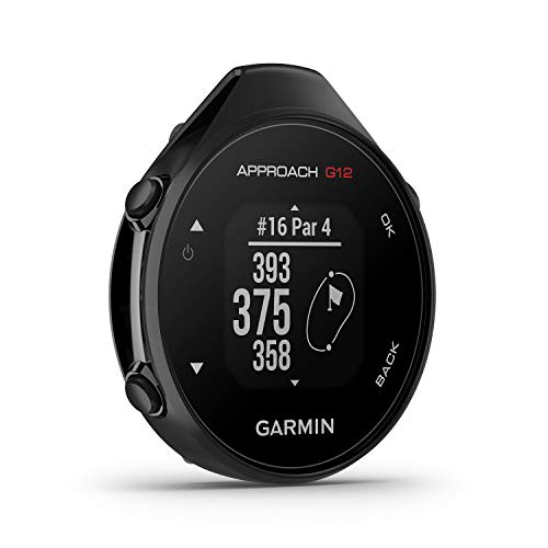 Garmin Approach G12 - GPS-Golfgerät mit Entfernungsangaben zum Grün und zu Hindernissen. 1,3“ Display, große Tasten, Messung & Aufzeichnung von Schlagweiten. 30 h Akku, für 42.000 Golfplätze weltweit