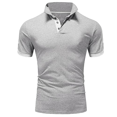 Generisch Poloshirt Herren Golf Kurzarm Freizeit Sport Polo Tennis Tshirts Knopfleiste Männer Sommer Poloshirt GrüN Herren Poloshirt Herren Kurzarm Set