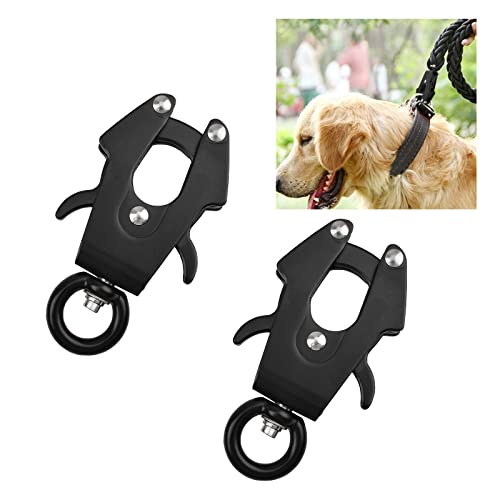 Ufurmate Frosch-Clip für Hundeleine, Weltraum-Aluminium-Verriegelung, schnelllösende Schnalle, rostbeständig, Hundeleinenschließe, 360 Grad drehbarer Clip um das Hundehalsband zu verbinden