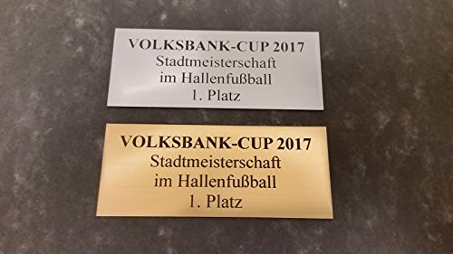 Pokalschild selbstklebend Schilder Trophäe Gravurschild Pokal Gravur Türschild Trophäen