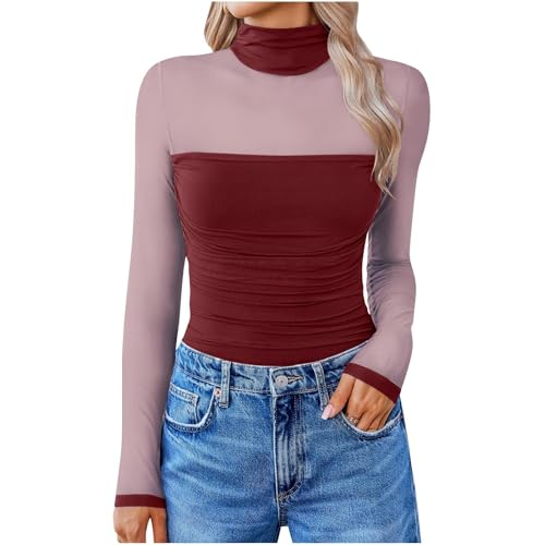 Business Blusen Damen Bluse Transparent Schwarz T Shirt Spitze Longbluse Damen Weiß Spitzentop Grau Schulterfreies Oberteil Rot Dirndlbluse Rot Chiffon Tunika Bluse Top Mit Breiten TräGern Damen