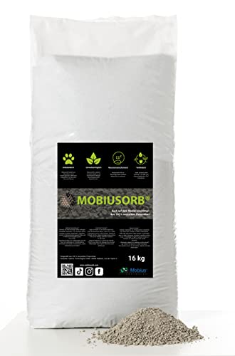 Mobiusorb Ölbinder Granulat 50 l saugstark nachhaltig ressourcenschonend Klimaschutzeffekt aus Kühlschrankrückproduktion Made in Germany prävention Auffangwannen 16 kg