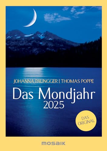 Das Mondjahr 2025 - s/w Taschenkalender: Das Original