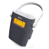 IPX-5 Wasserdichtes tragbares Bluetooth DAB/DAB+ Radio | Wiederaufladbarer 15 Stunden Akku Duschradio, netzbetrieben | UKW-Radio, 20 Voreinstellungen | 3,5mm Klinke, LED-Display | MAJORITY Eversden