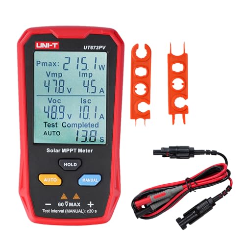 Buyweek MPPT Solarpanel Tester, 800W Photovoltaik Multimeter mit LCD-Display, kein Strom erforderlich, für PV Solar Panel Fehlerbehebung Leerlaufspannung Tester