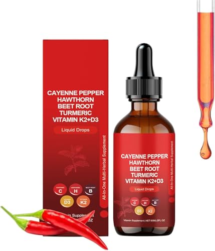 Aeluro Cayenne Drops 60ml, Aeluro Cayenne Pepper Extract, Aeluro Cayenne Pepper Drops, Natural Cayenne Pepper Liquid Drops. (1)