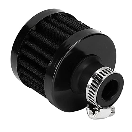 13 mm Lufteinlass Entlüftung sportluftfilter, Mini Lufteinlassfilter Entlüftung kurbelgehäuse filter Kurbelgehäuseentlüftung Universal moped Luftfilter Entlüftungs Kurbelgehäuseentlüftung(Schwarz)