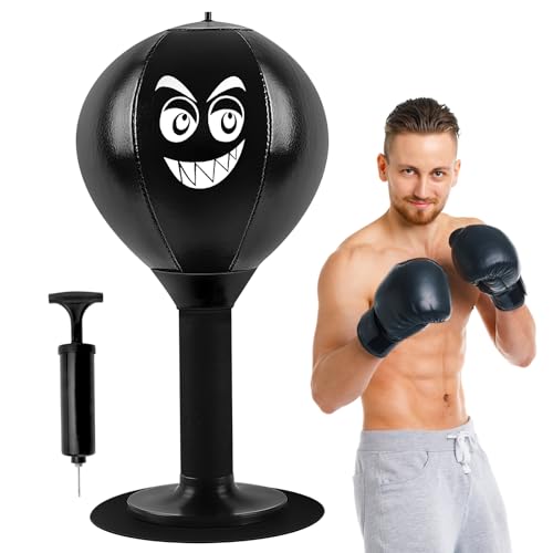 Büro Punchingball, Sandsack Boxsäcke Desktop Punching Bag Fun Punch Rage Bag Mini Tischiboxsack Mit Tischklemme Tisch Boxsack Punching Ball Set Boxbirne Tisch-Boxsack Mini-Boxball