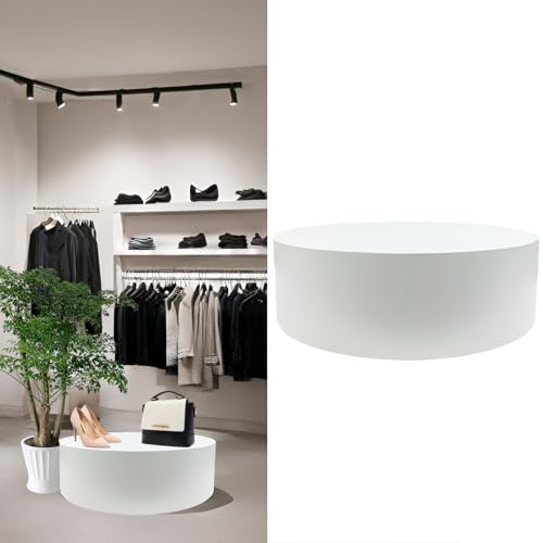 Bridal Shop Zylinder Sockel Raiser Standfuß, Runde Schaufensterpuppe Display Sockel steht, Party Event Dekoration Plattform Basis steht für Modell Schmuck Display Home Boutiquen (white, 60x20cm)