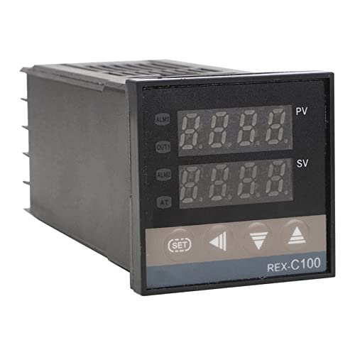 REX-C100 PID Temperaturregler, Digital Intelligente Thermostat mit 40 A SSR-Relais Typ K-Thermoelement für elektrische Energie Chemische Industrie Fäkalientanks