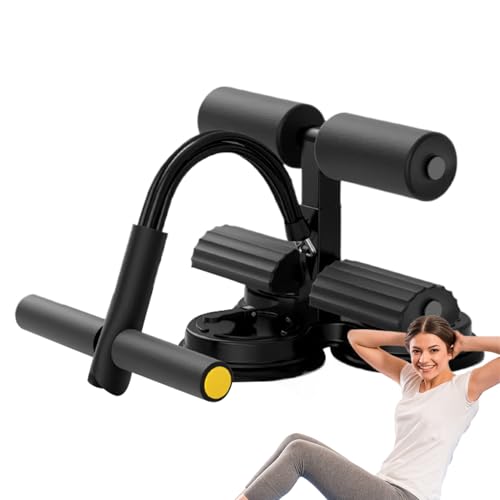 Generisch Sit-up-Stange für den Boden, Sit-up-Trainer für Bauchmuskeltraining mit Widerstandsbändern, Bauchmuskeltrainer, verstellbares Fitnessgerät für Ganzkörper-Rumpfkrafttraining