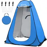 IBVIVIC Pop-up Duschzelt, Umkleidezelt Toilettenzelt Campingzelt mit Tragetasche für Outdoor Strand Angel Camping Wandern, 150x150x190 cm, Blau