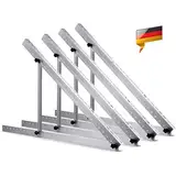 Solarpanel Halterung Flachdach 114 cm Solarmodul Halterung Balkonkraftwerk Halterung für Solarpanel 100W-800W Winkel Einstellbar 0-90° für Dachhalterungen Pv Modul Solarmodule 2 Paar
