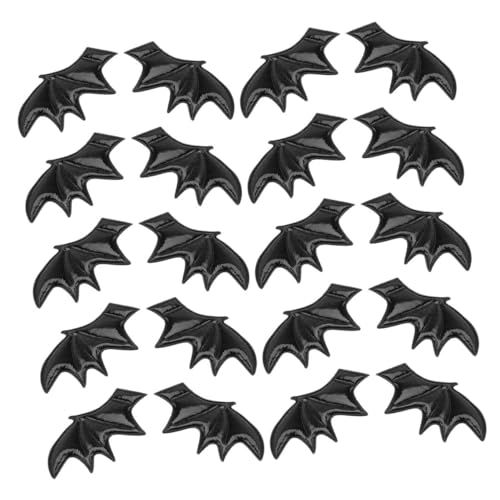 Lurrose 40St Zubehör für Fledermausflügel teufelsflügel halloween haarschmuck Halloween-Handwerksflügel Halloween-Kleidungsflecken Mini-Fledermausflügel zum Selbermachen Partygeschenk