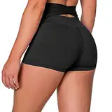 Pole Dance Sexy Outfit mit gekreuzter Rückenbund, Pole Dance Shorts, Damen, hohe Taille, Sport-Shorts, Damen, Push-Up, Radsport, Damen, nahtlos, Laufshorts, Kurze Leggings, für Damen