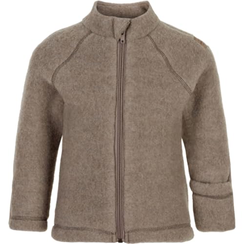 Mikk-line Walkjacke 92 Melange Denver | Oeko-TEX Standard 100 | Babyjacke mit Reißverschluss für Baby und Kinder | 100% Mulesing-Frei Merinowolle | Für Mädchen und Jungen | Umkehrbare Bündchen