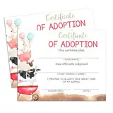 Adoptionszertifikat für Bauernhoftiere, Annahme eines Tier-Partygeschenks, Adoptionszertifikate, Adoptionsparty-Dekorationen, Bauernhof, Geburtstagsgeschenke, 20 Stück