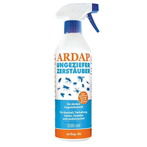 ARDAP Zerstäuber 500ml - Wirkungsvolles Insektizid gegen Fliegen, Schädlinge oder Lästlinge - Pumpspray für Zuhause oder in unmittelbarer Nähe von Tieren