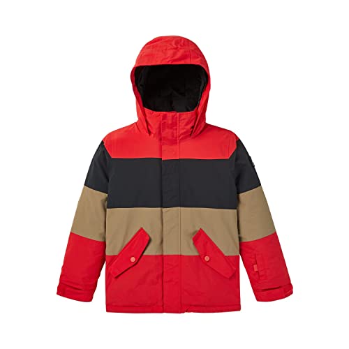 Burton Jungen Symbool Snowboardjacke, Tomato/True Black/Kelp, 152 EU