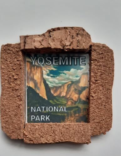 Yosemite Kühlschrankmagnet im Nationalpark, handgefertigt, für Reisen, Urlaub, Stadt, Souvenir, Kühlschrankmagnet, ca. 5 x 6 cm, Geschenkideen