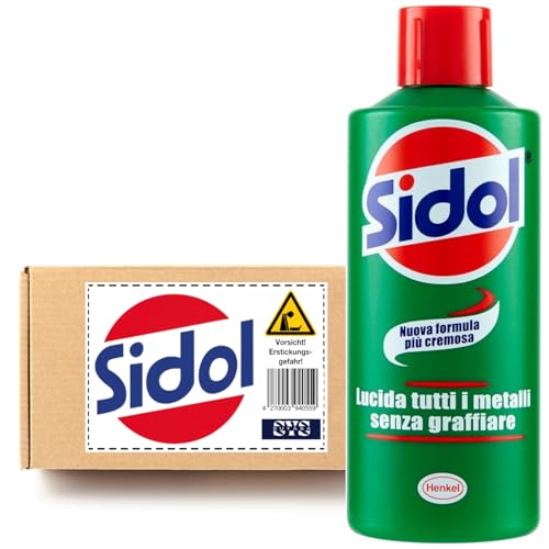 Sidol Metallpolitur von Henkel 150 ml Sidol Politur Metall für Hochglanz & Kratzfreien Schutz auf Kupfer, Messing, Chrom, Aluminium – Ideal für Haushalt, Küche & Autozubehör, Langzeitschutz