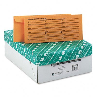 Quality Park 63262 Quality Park Interoffice Envelopes, Printed 1-Side, 4-1/2x10-3/8, Kraft, 500/Bx by Quality Park