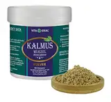 VITA IDEAL ® Kalmus - Wurzel Pulver 100g - Acorus Calamus - Sweet sedge - Ackermann - Tagesportion 800mg Kalmuswurzel reines Pulver - Inklusive Messlöffel