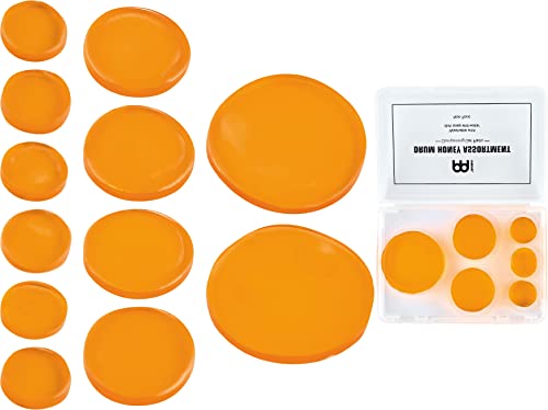 Meinl Cymbals Drum Honey Assortment — 12 Stück Dämpfer Gel Pads — verschiedene Größen — mit Box und Trennern — Drummer Geschenk für Trommeln und Becken — Schlagzeug Zubehör, Orange (MDHA)