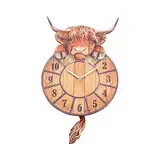 Nemesis Now Highland Tickin' Uhr, 25 cm, MDF, Rot