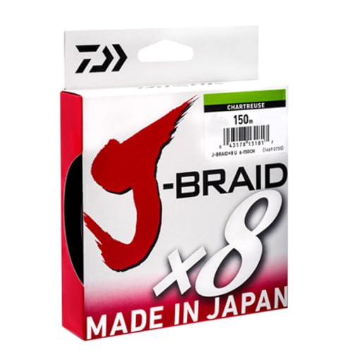Daiwa Jbraid 8 Braid 150, Grün, Größe 0,130 mm