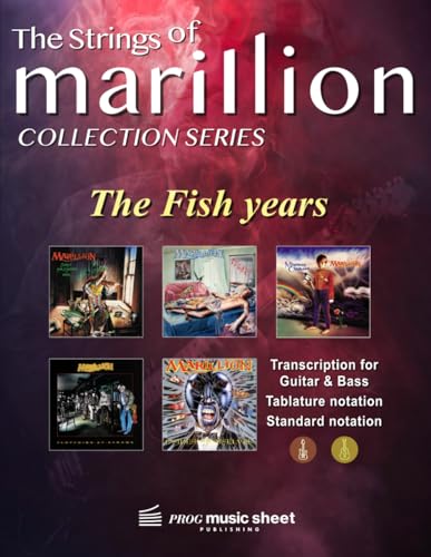 Marillion - THE FISH YEARS: Guitar & Bass Transcription Music sheet with Tablature (COLLECTION)