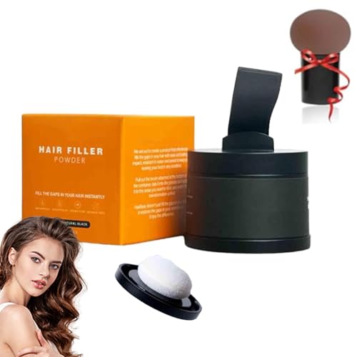 Hairbear Hair Filler, Hairbear Hair Filler Powder, Hair Bear Hair Filler Powder Will Cover Up Any Thinning Areas, Hairline Powder Stick Root Cover Up for Women and Men (Black)