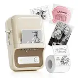 NIIMBOT B21 Etikettendrucker, Selbstklebendes Etikettiergerät Bluetooth Beschriftungsgerät Sticker Drucker Label Printer für Lernen, Studiennotizen, Bilderdruck, Scrapbooking, enthält 230 Etiketten