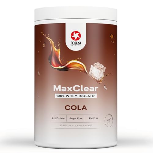 MaxiNutrition MaxClear Cola, 100% Clear Whey Protein Isolate, 420g, Protein Pulver mit 24g Eiweiß pro Portion, erfrischend, kalorienarm, ohne künstliche Aromen