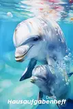 Delfin Hausaufgabenheft: Einfaches und übersichtliches Hausaufgabenheft für kleine Delfin Fans