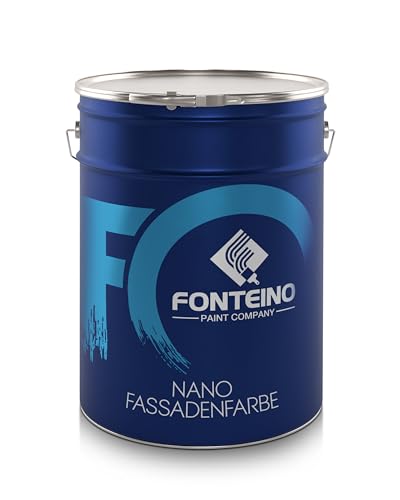 Nano Fassadenfarbe bunte Fassadenfarbe Außenfarbe Wandfarbe Fassadenschutz Fassaden mit Abperleffekt - Ral 7001 Ähnl. Silbergrau 5L
