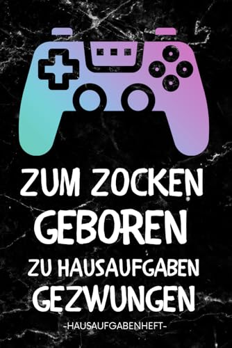 Hausaufgabenheft: Schülerkalender , mit 2x Stundenplan | DIN A5 | 109 Seiten | 52 woche , Schulplaner , Gamer Hausaufgabenplaner