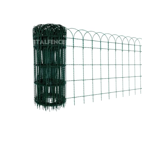 Italfence - Ziergeflecht, verzinkt und grün kunststoffbeschichtet (verschiedene Höhen) [H 65cm, 10m]