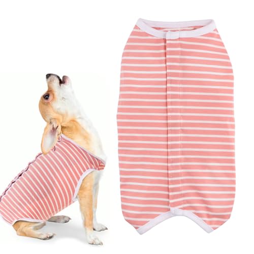 Dokeno Hundebody Nach Op Onesies Hunde-Erholungsanzug für Hunde und Katzen - Anti Lecken Alternative zum E-Halsband (XS)