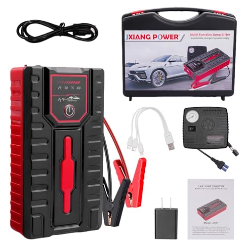 Power Bank Car Jumper – Schnellstartpaket – Powerbank mit automatischer Starthilfe | Tragbares Ladegerät für stabile und intelligente Auto-Brückenstarter | Batteriebooster-Paket | ba