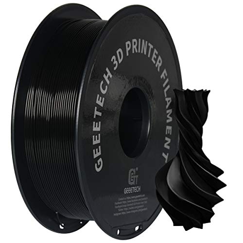 GEEETECH PETG Filament 1,75 mm schwarz 1 kg Spool für 3D-Drucker