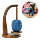 Wollabwickler, Wollhaspel Rotierender Magnetischer Wollknäuelhalter,Yarn Winder Garnrollenhalter wollabwickler Holz Wollhalter Wolle aufwickler für Häkel- und Strickzubehör-Geschenke (Retro-farbe)