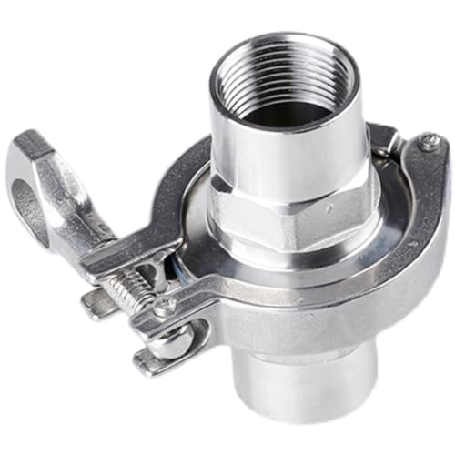 1/2 "bis 2" Tri Clamp Abdeckung Gewinde Ferrule Adapter Edelstahl SS304 mit Sillicon Dichtung Rohr Fitting(Size:DN25 (clamp50.5),Color:Internal thread)