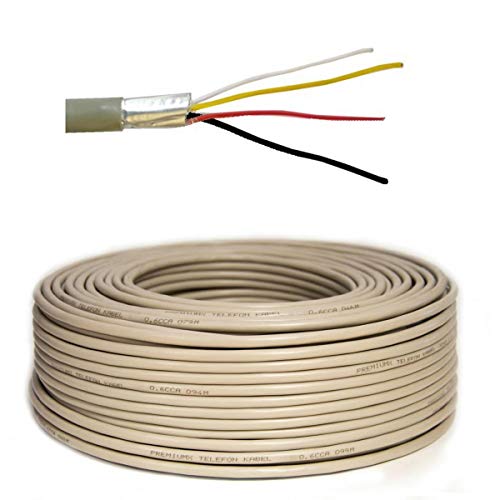 Premium X 25m Telefonkabel 2x2x0,6mm J-Y(ST) Y Telefonleitung 4-Adern rund Fernmeldekabel Installationsleitung Verlegekabel