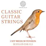 KNOBLOCH Strings - spanische Gitarrensaiten | EDB33.5 ERITHACUS Double Silver Nylon | Mittelspannung 33,5 | Homogener und warmer Klang | Saiten für Flamenca und Klassik