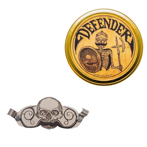 Defender Schnurrbart-Balsam und Defender Schnurrbartschutz-Set, 57 ml, Schnurrbart-Balsam und Schnurrbart-Trinkschutz