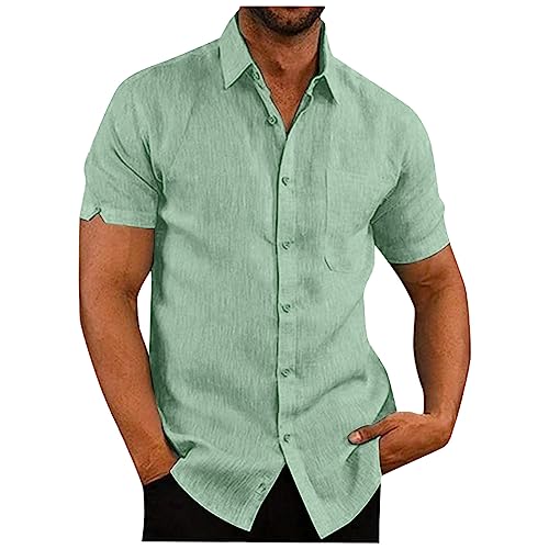 Sweatshirts Für Herren Laufshirt Herren Langarm Henley Shirt Herren Langarm Revers Einfarbig Leinenshirt Mit Brusttasche Kurzarm Strandhemd Freizeithemden I Love My Girlfriend Shirt Minzgrün Xxl