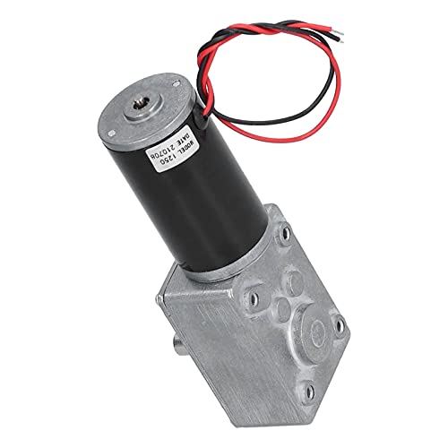 Tbest Lüftermotoren, Schneckengetriebemotor, selbstsichernde Turbine, elektrische Reduktion aus Aluminium-Druckguss, 12 V, 80 U/min, 30 U/min