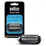 Braun Series 5 und 6 Scherkopf, Elektrorasierer Ersatzscherteil für Rasierer Herren Series 5 und 6 (Modelle ab 2020), Made in Germany, 53B, schwarz, 1er Pack